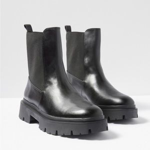 Schutz Billie Casual Leather Rain Boots